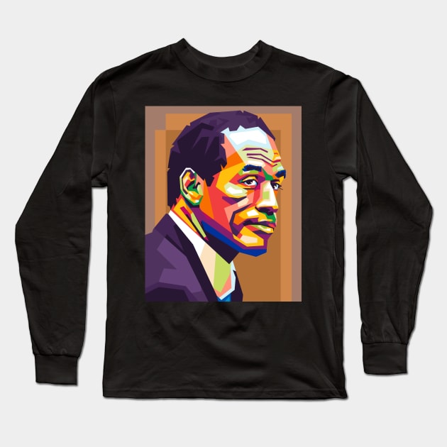 oj simpson Long Sleeve T-Shirt by cool pop art house